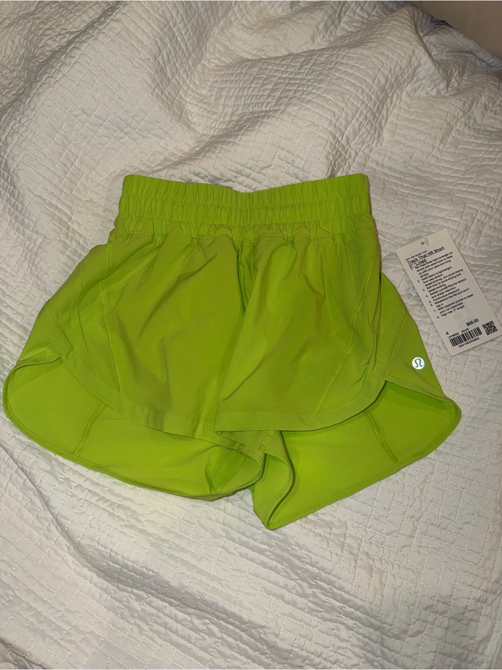 lululemon athletica Bright Lime Green Athletic Shorts size 4